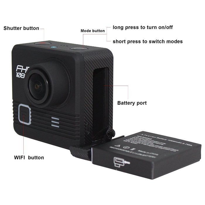Matego Sports Action Camera Wi-Fi Full HD 1080P Camera 12Mega Pixels 170 Degree Wide Angle Lens with 2.0 Inch... N5