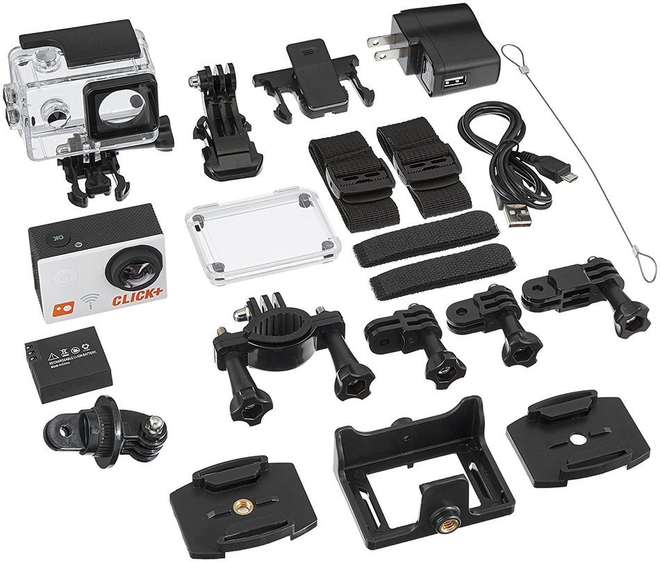 ExpertPower CLICK+ 4K / 1080p Action Camera With Sports Kit & Accessories [16MP Sony Sensor With Wifi] N10