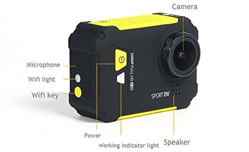REMAX SD01 1.5 inch Waterproof Shake-proof Sports Camera - Blue + Black N4