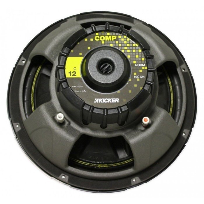 Kicker 10C124 1000 Watt 12" Subwoofers, Pair + Box Enclosure + Amp + Wiring N5