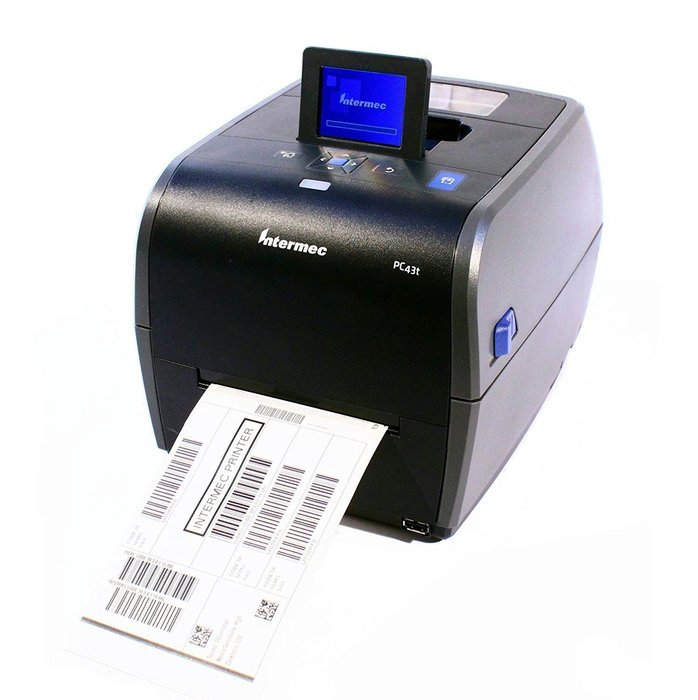 Intermec PC43T Thermal Desktop Label Printer LCD Display W/ Real Time Clock USB Network 203DPI 128MB, PC43TA0010020 N2