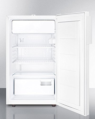 Summit CM411L7PLUSADA ADA compliant 20" wide commercial refrigerator-freezer for freestanding use with a traceable... N3