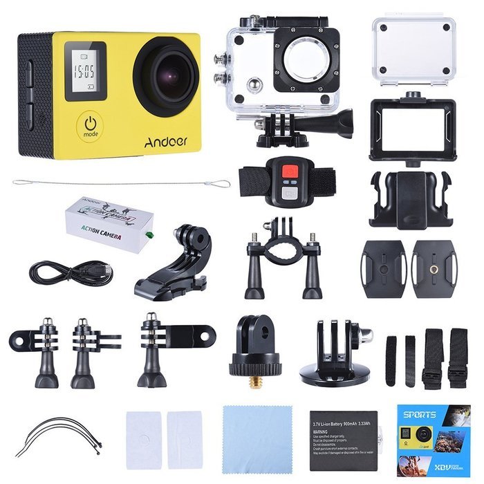 Andoer 4K 30fps/1080P 60fps Full HD 16MP Action Camera Waterproof 30m WiFi 2.0"LCD Sports DV Cam Camcorder 170... N7