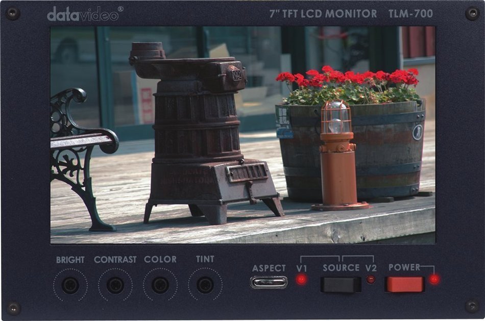 Datavideo TLM-700 7" 16:9 Widescreen TFT Monitor, NTSC/PAL Auto-Switching