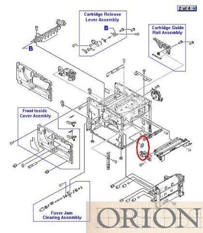 Hp Laserjet 9000 Rb2-5547-000cn Left Side Latch N2
