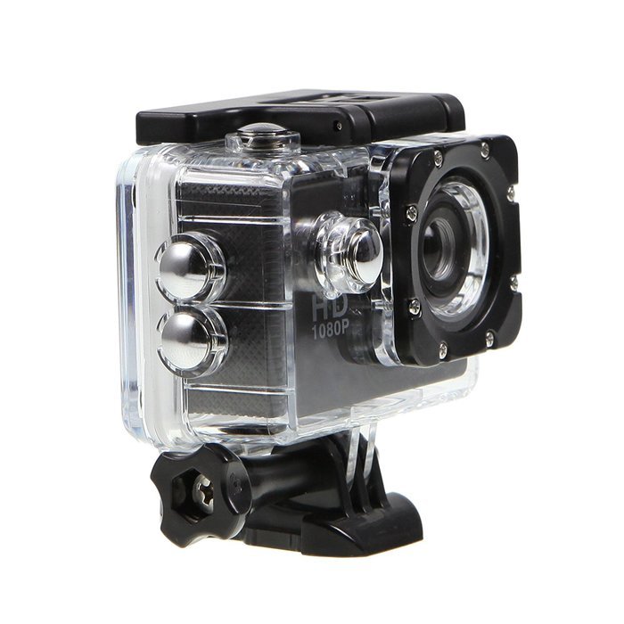 Meking 1080P HD Sports Action Video Camera DV Camcorder with Waterproof Case for Outdoor Sports Black N7