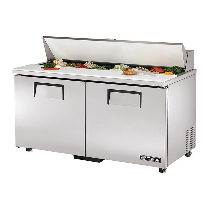 True TSSU-60-16 60" 2 Door Refrigerated Sandwich Prep Table | (16) 1/6 Pan Capacity N4