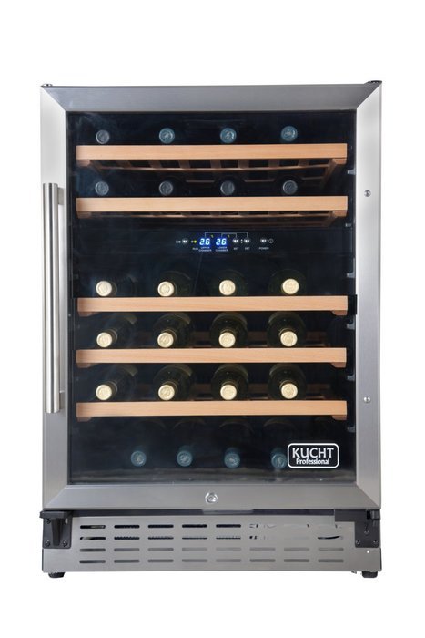 Kucht K150D-48 Bottles Wine Cooler With Dual Temperature Zone Defrost Cooling 2 Layers Glass Door and Security N2