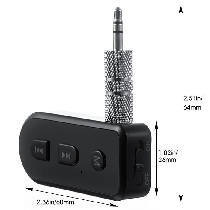 SUMDY Bluetooth CSR 4.1 Mini Music Reciever, Portable Wireless Audio Music Adapter with 3.5mm Output for Home/... N3