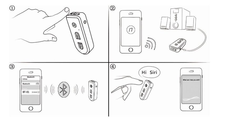SUMDY Bluetooth CSR 4.1 Mini Music Reciever, Portable Wireless Audio Music Adapter with 3.5mm Output for Home/... N4