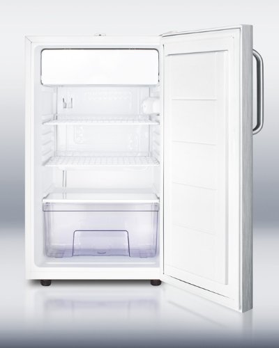 Summit CM411L7CSSADA: Commercially listed ADA compliant 20" wide built-in refrigerator-freezer in with a lock...