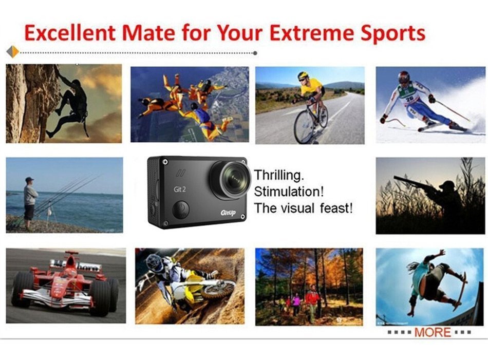 Uphig GitUp GT2 2K 30fps Novatek 96660 1080P WiFi Action Outdoor Sports Helmet Action Camera + Extra 950mAh Rechargable... N8