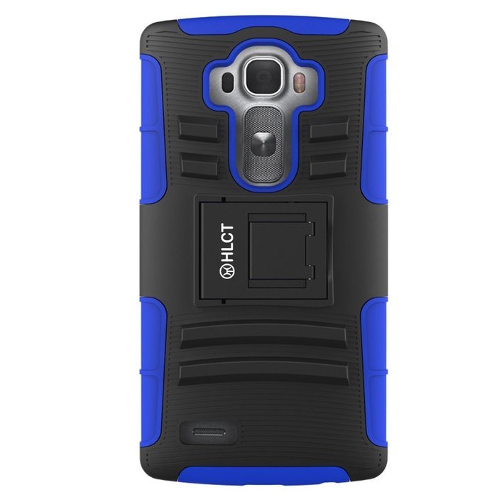 LG G4 Case, HLCT Rugged Shock Proof Dual-Layer PC and Soft Silicone Case With Built-In Kickstand for LG G4 (2015... N15