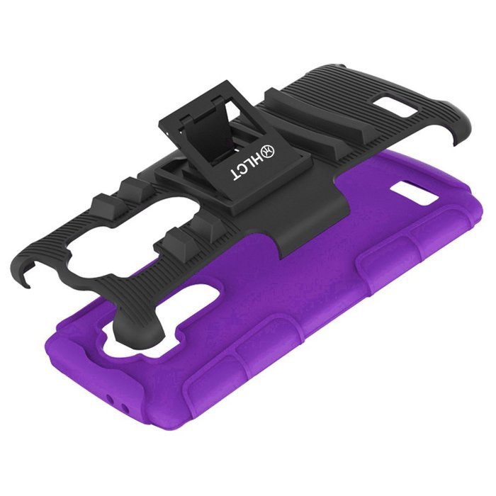 LG G4 Case, HLCT Rugged Shock Proof Dual-Layer PC and Soft Silicone Case With Built-In Kickstand for LG G4 (2015... N18