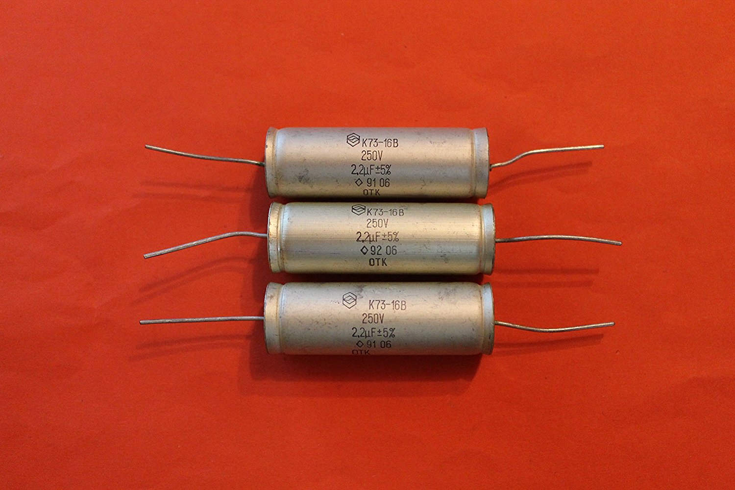 Capacitor PETP K73-16V 250V 2.2uF USSR 5 pcs free image download