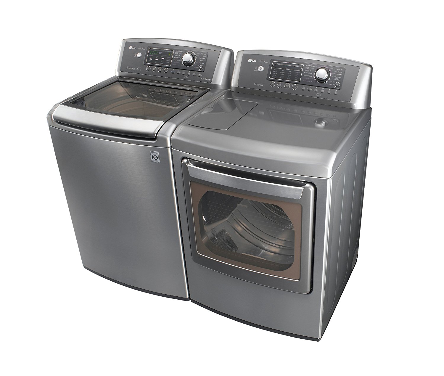 LG H/E Ultra Large Capacity H/E Top Load Laundry Pair *In Granite Steel