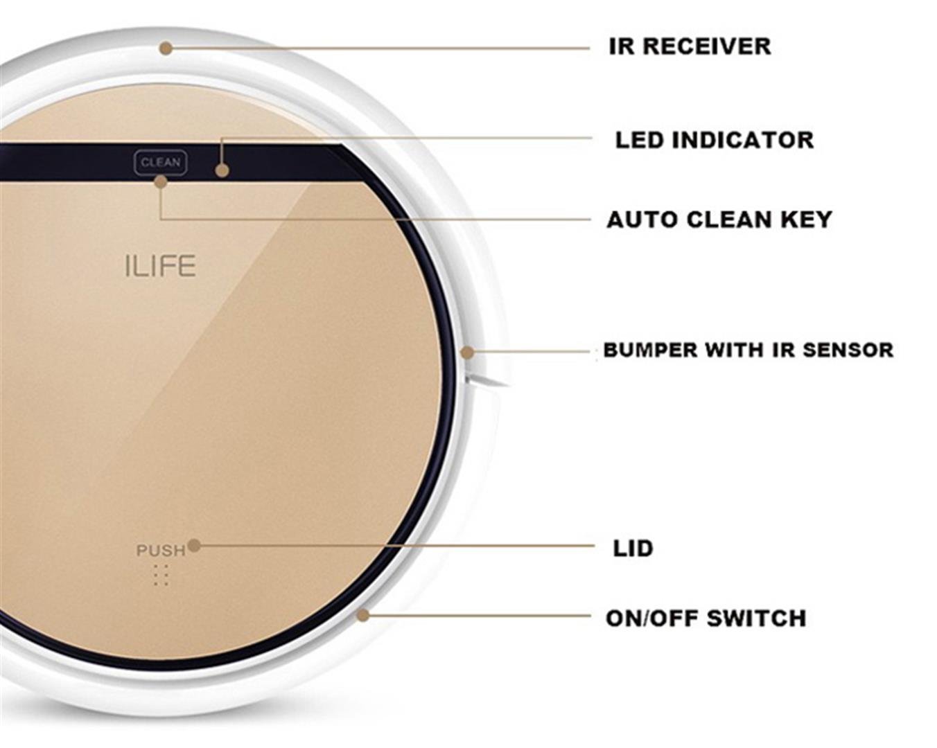 ILIFE V5 Pro Intelligent Robotic Vacuum Cleaner - ROSE GOLD N6 free ...