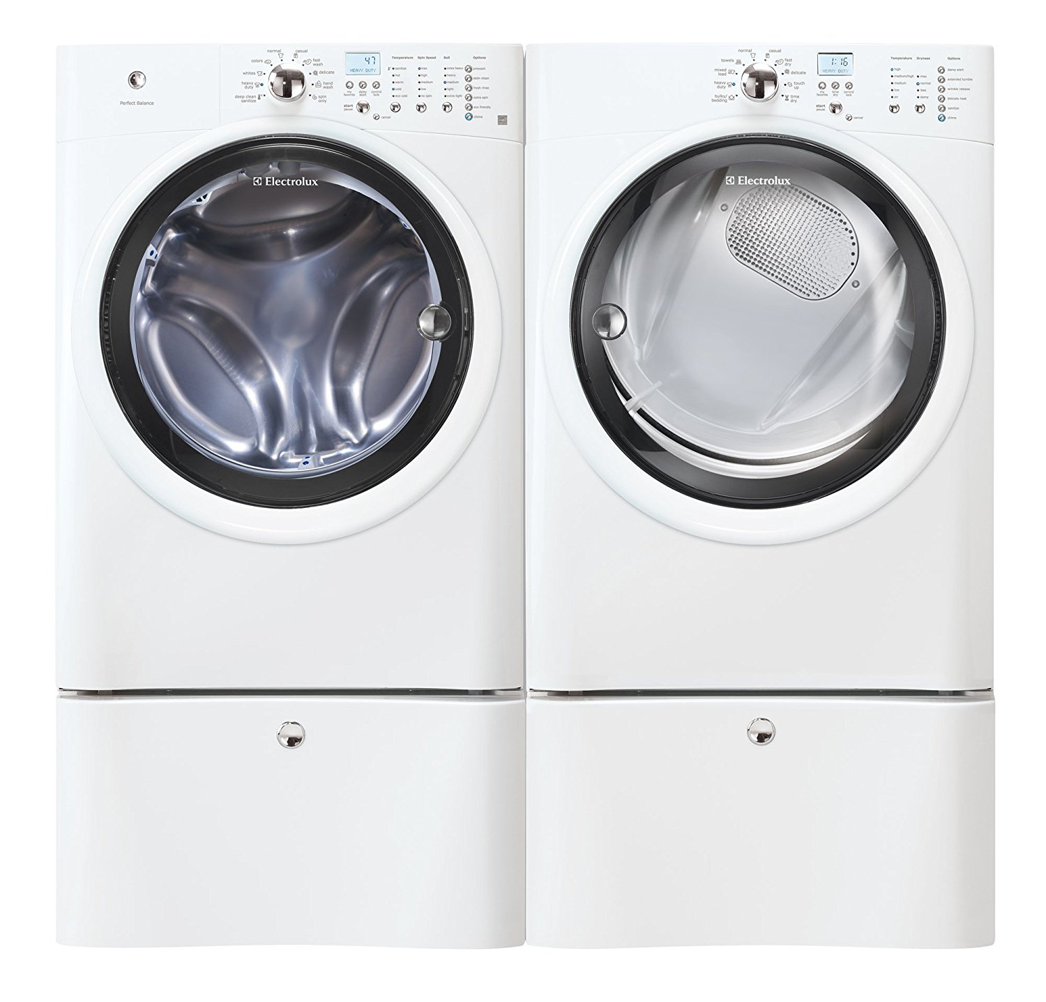 Electrolux IQ Touch White Front Load Washer and ELECTRIC Dryer Laundry ...