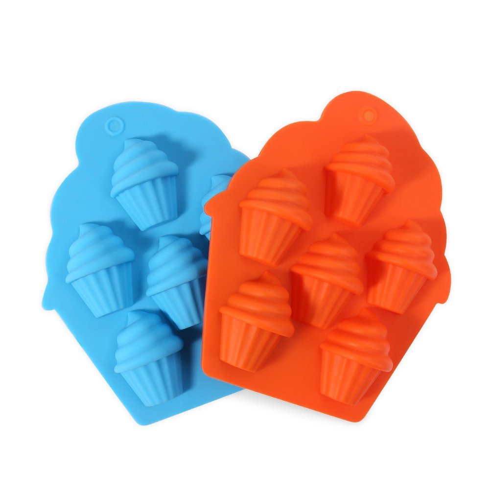 Candy Making Molds 2PCS YYP 6 Cavity Ice Cream Cone Shape Mold Silicone Candy Molds For Home