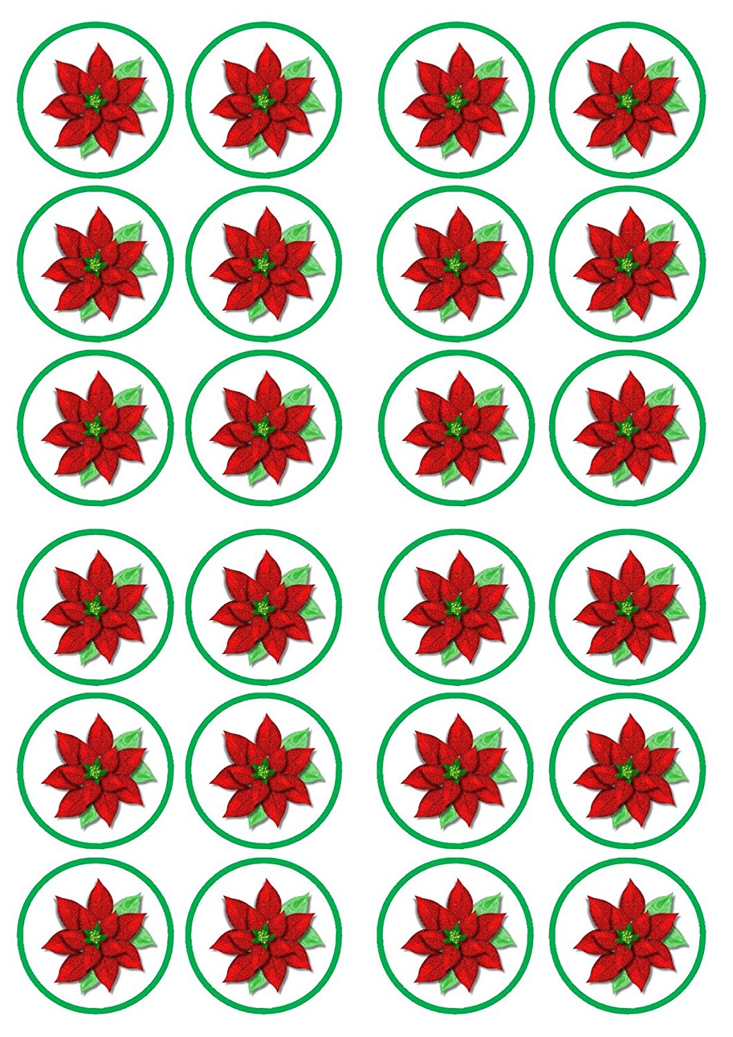 christmas-poinsettia-edible-premium-thickness-sweetened-vanilla-wafer