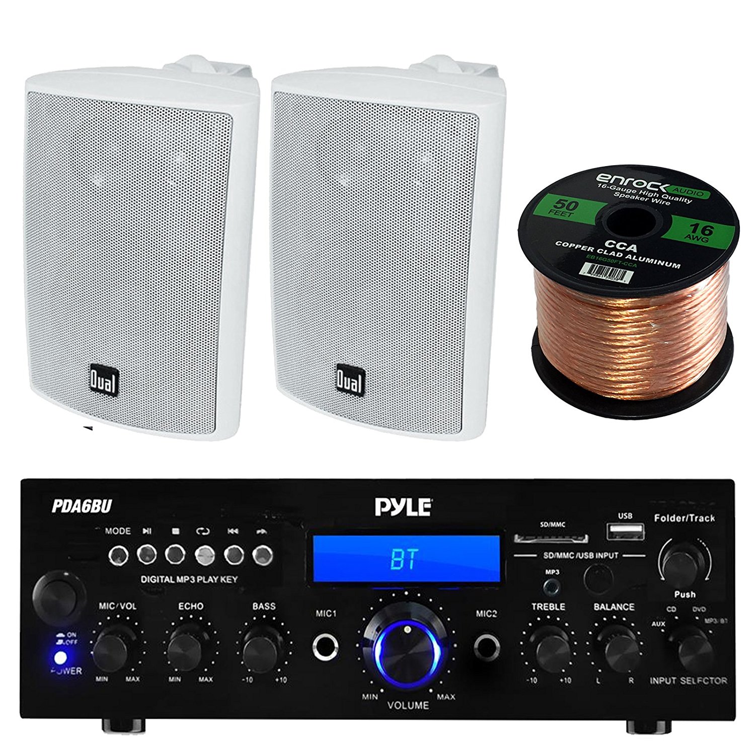 Pyle PDA6BU Amplifier Receiver Stereo, Bluetooth, AM/FM Radio, USB ...