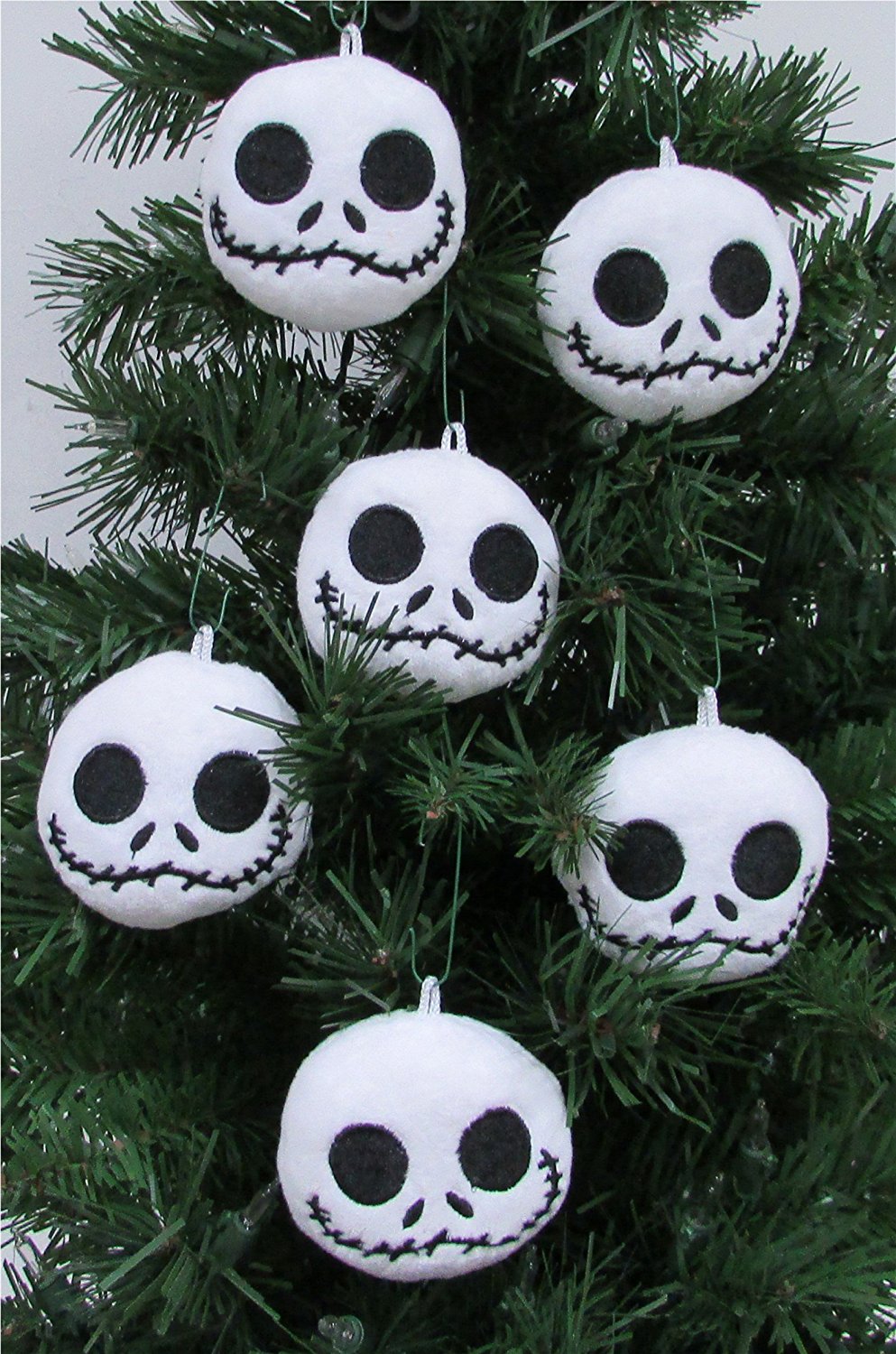 NIGHTMARE BEFORE CHRISTMAS Plush Ornament Set Featuring 6 Jack ...