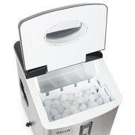 Della Electric Ice Maker Machine Counter Top / Timer &amp; Clock Function / 3 Cube Sizes - 35lb/24hr N5