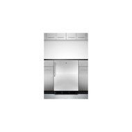 Summit AL752LBLBISSTB 24" 5.5 Cu. Ft. ADA Compliant Compact Refrigerator with Automatic Defrost Adjustable Glass...
