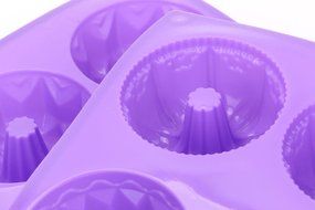 Bekith 6 Cavity Silicone Fancy Bundt Cake, Muffin Cups, Coffee Cake, Cupcake, Brownie and Cornbread Mold, Set... N4