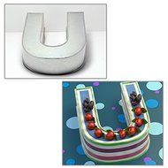 14" ALPHABET "U" BIRTHDAY WEDDING ANIVERSARY CAKE TIN
