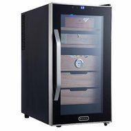 NEW! Whynter CHC-172BD Elite Touch Control Stainless 1.8 cu. ft. Cigar Cooler Humidor, Silver/Black Finish N2
