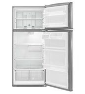 Monochromatic Stainless Steel Whirlpool 28&quot; Wide Top-freezer REF... N6