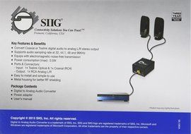 SIIG Digital to Analog Audio Converter (CE-CV0011-S1)