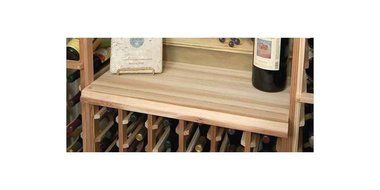Designer Table Top Below Glass Rack (Prime Mahogany - Classic Mahogany Stain)