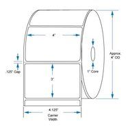 800540-305 Compatible KENCO&reg; Brand 4 inch x 3 inch with perf Direct Thermal Labels to fit Eltron or Zebra Printers...