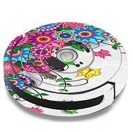Skin Decal Vinyl Wrap For IRobot Roomba 650 655 Vacuum / Flowers Colorful Design