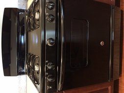 GE JGBS10DEFBB 30" Black Gas Sealed Burner Range