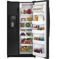 GE GSE22ETHBB 21.8 Cu. Ft. Black Side-By-Side Refrigerator - Energy Star N5
