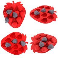 NEW Strawberry Ice Cube Pan Tray Jello Pudding Mould Hard Silicone Mold Makes 10 by DarrellsWorld N2