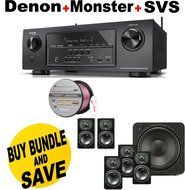Denon AVR-S710W 7.2 Channel Full 4K Ultra HD A/V Receiver with Bluetooth and Wi-Fi + SVS Prime Satellite 5.1 Premium...