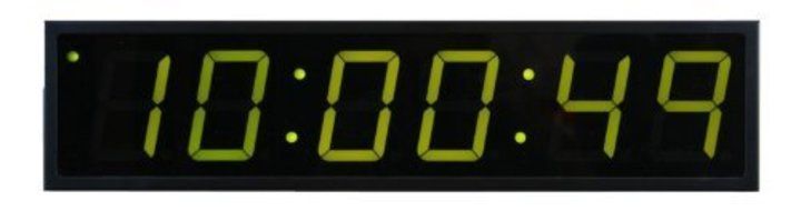 Time Machines Precision Digital POE Clock 4&quot; x 6 Green Digits, Black Case N2