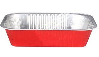 KEISEN 7 1/2&ldquo;*5&rdquo; 12oz 620ml 24/PKDisposable Aluminum Foil Cups for cake Baking Bake Utility Ramekin Cup (red) N3