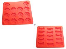 Liobra Premium Quality Set of Puppy Paw and Dog Bone NonStick Silicone Molds - Food Grade - View Details Here N5
