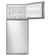 Monochromatic Stainless Steel Whirlpool 28&quot; Wide Top-freezer REF... N8