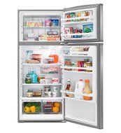 Monochromatic Stainless Steel Whirlpool 28&quot; Wide Top-freezer REF... N9