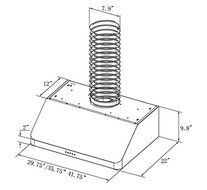 XtremeAir PX11-U42 Under Cabinet Mount Range Hood with 900 CFM Baffle Filter/Grease Drain Tunnel, 42" N6