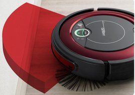 CCP Automatic robot vacuum cleaner high-grade model into [LAQULITO] walls dark red CZ-907-DR N4