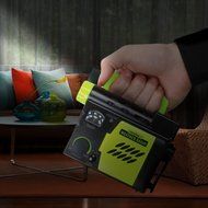 ENHANCE Emergency Radio with Hand Crank , USB Charging , Flashlight and AM/FM/WB Modes - Perfect for Earthquakes... N6