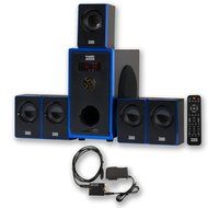 Acoustic Audio AA5102 Home Theater 5.1 Speaker System with Optical Input Surround Sound N2