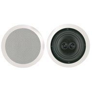 1 - 8" Dual Voice Coil Stereo Ceiling Speaker, 10W - 200W, 100W recommended amp power , MSR8D